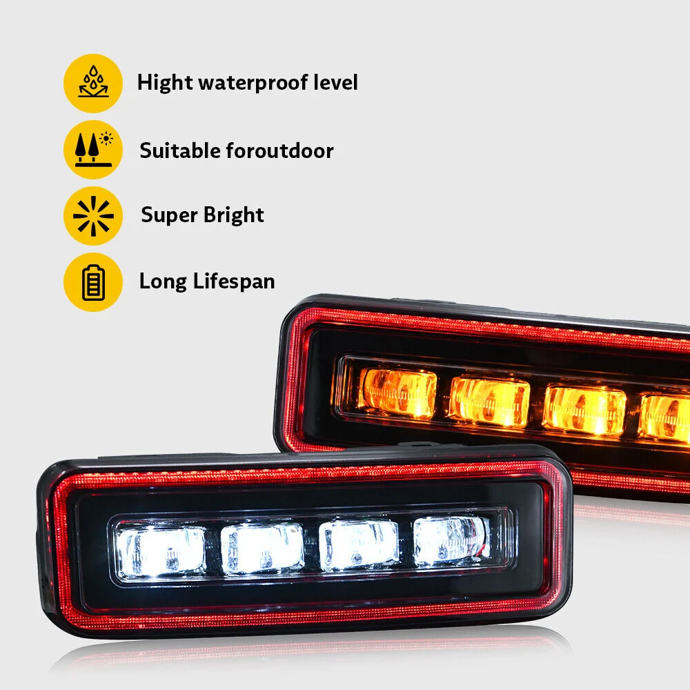 Tail Lights For Land Rover Defender 110 90 130 2020-2023 Brake Reverse Light DRL - Image 9