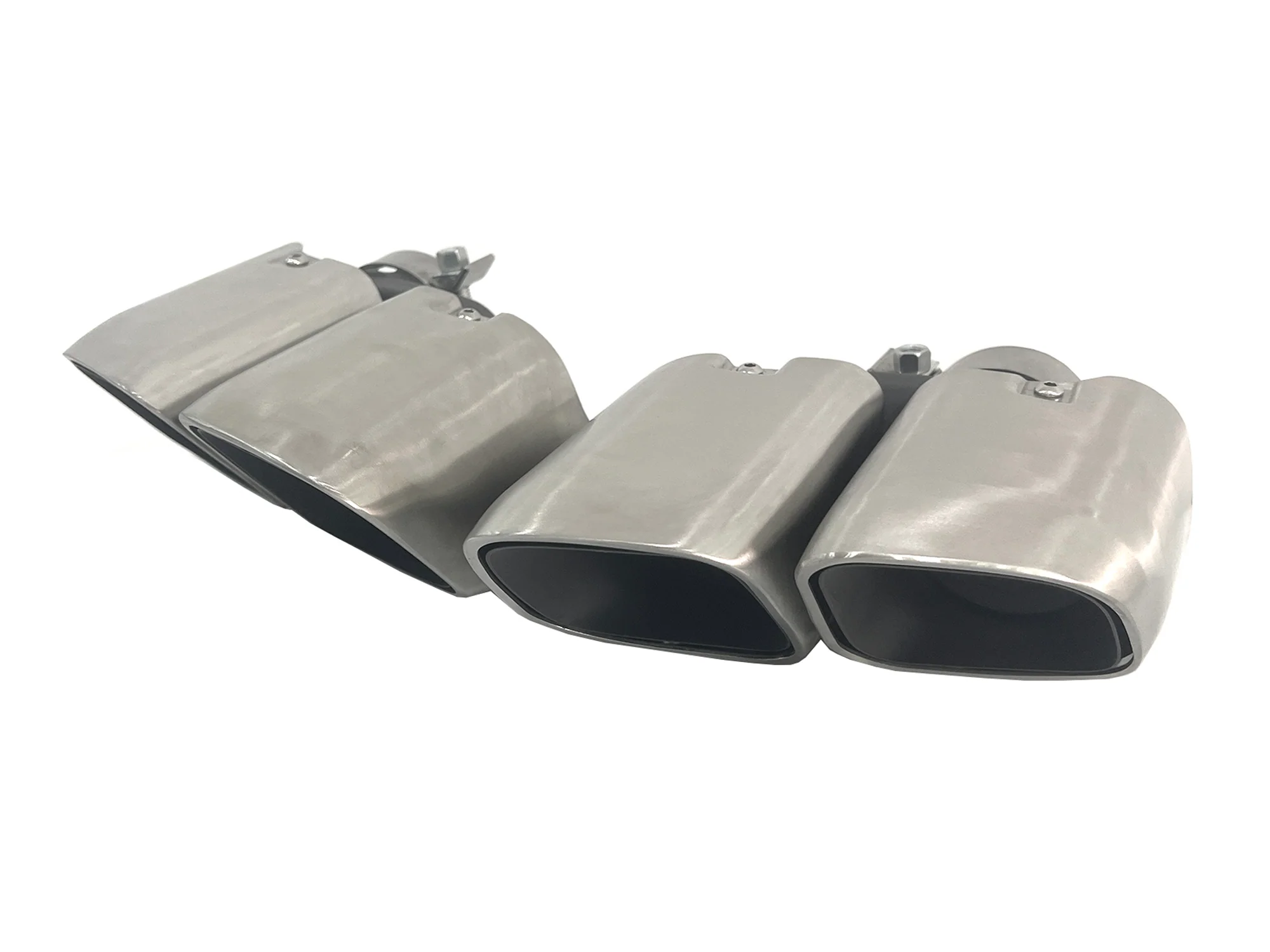 Chrome/Black Square Exhaust Tips Muffler Pipe for Porsche Macan Base 2019-2026 - Image 2