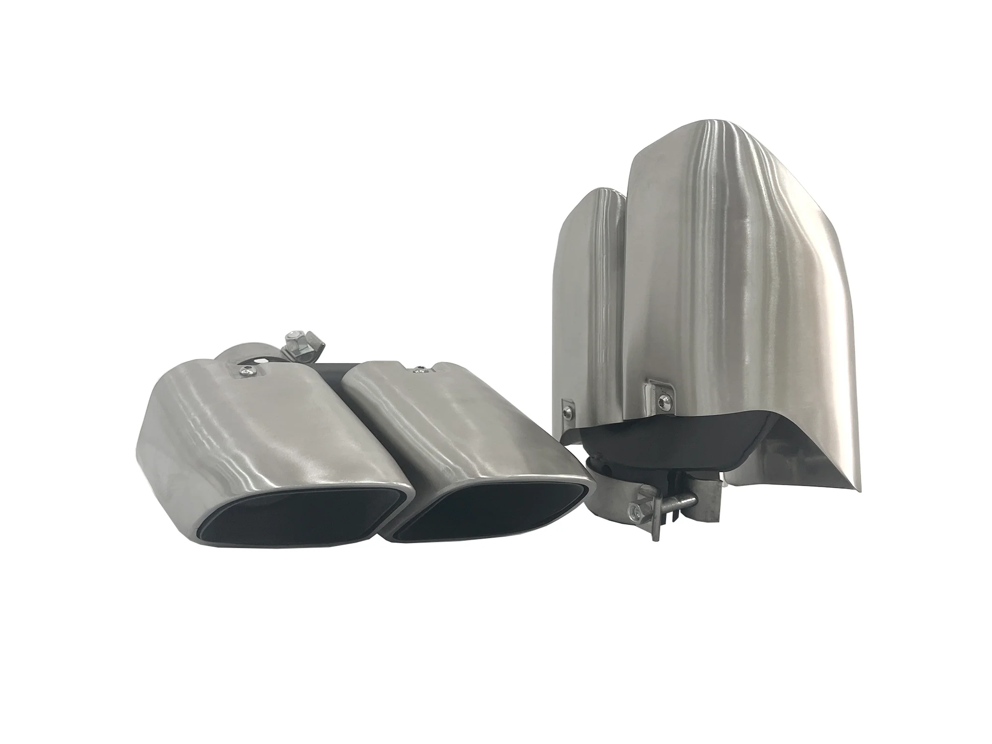 Chrome/Black Square Exhaust Tips Muffler Pipe for Porsche Macan Base 2019-2026 - Image 4