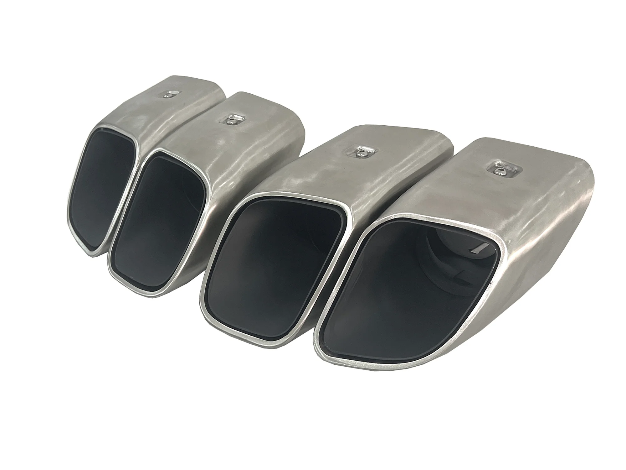 Chrome/Black Square Exhaust Tips Muffler Pipe for Porsche Macan Base 2019-2026 - Image 5