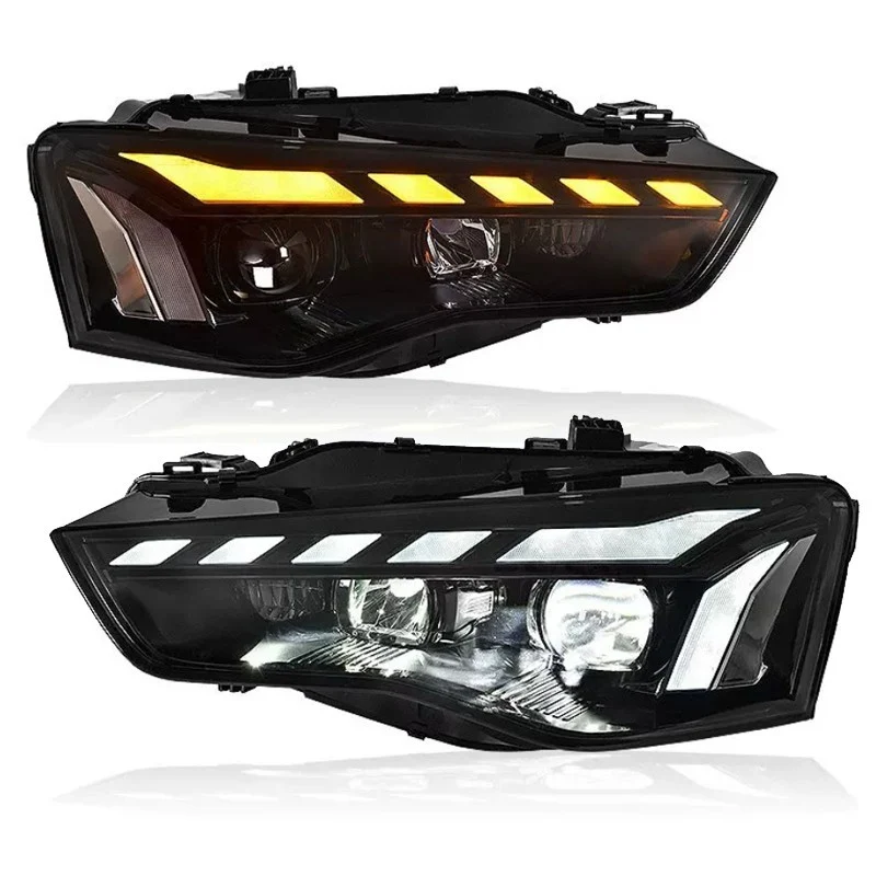 Upgrade LED Projector Headlights for 2013-2016 Audi A5 B8.5 DRL Sequential Turn Signal Lamps