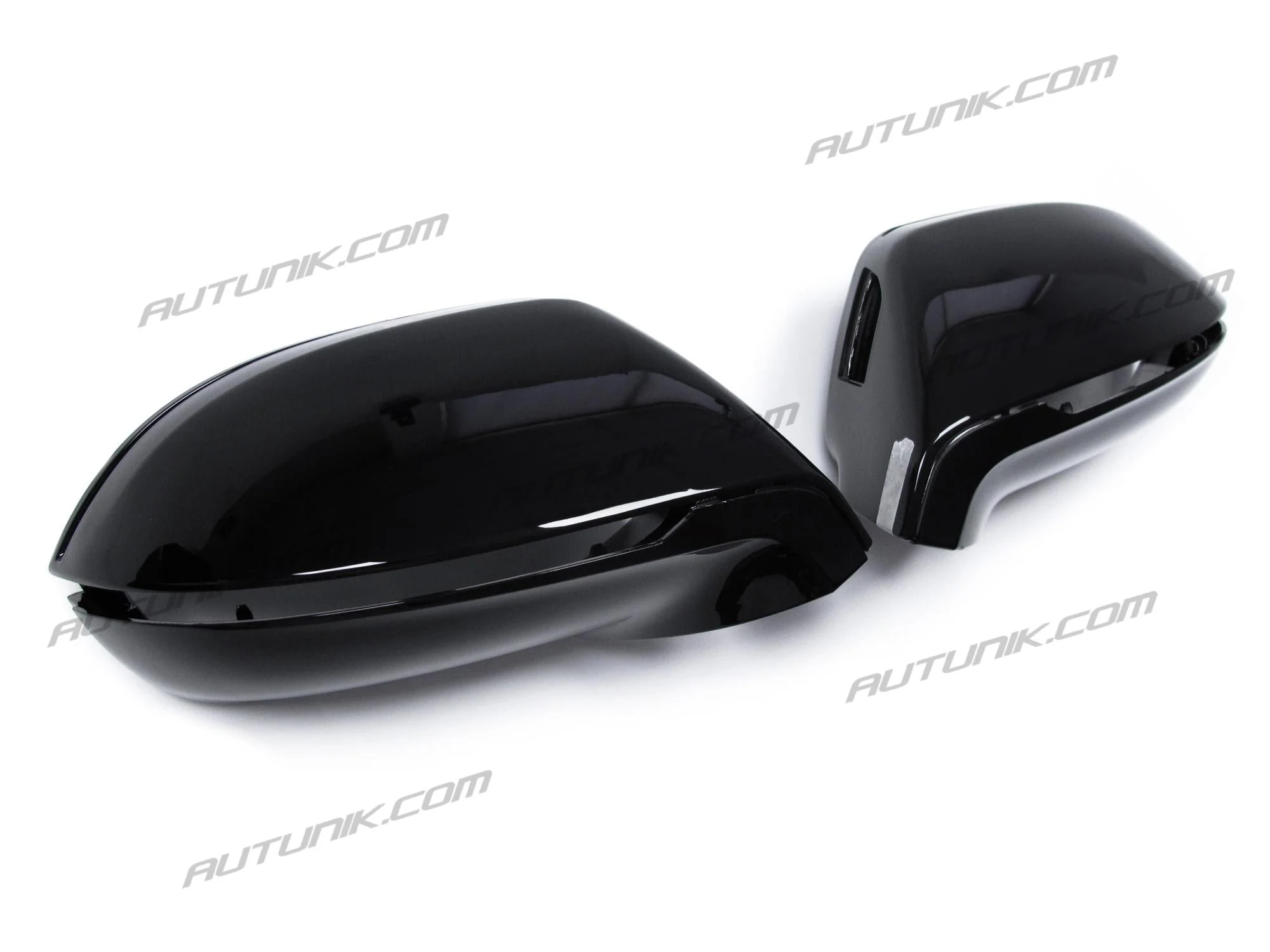 Pair Gloss Black Side Mirror Covers Caps For AUDI A7 C7 S7 RS7 2012-2018 w/ lane assist - Image 5