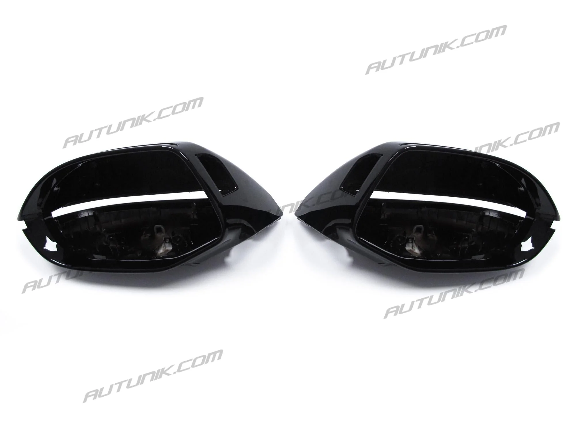 Pair Gloss Black Side Mirror Covers Caps For AUDI A7 C7 S7 RS7 2012-2018 w/ lane assist - Image 8
