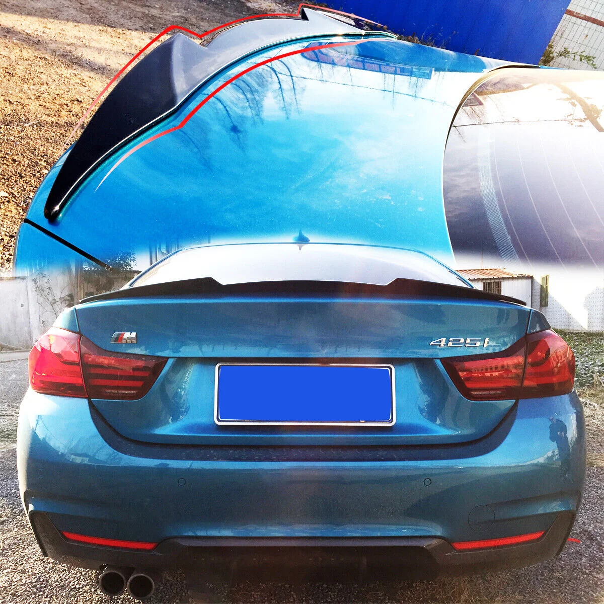 Gloss black Rear Trunk Spoiler Wing For BMW F32 Coupe M4 F82 2014-2020 - Image 3