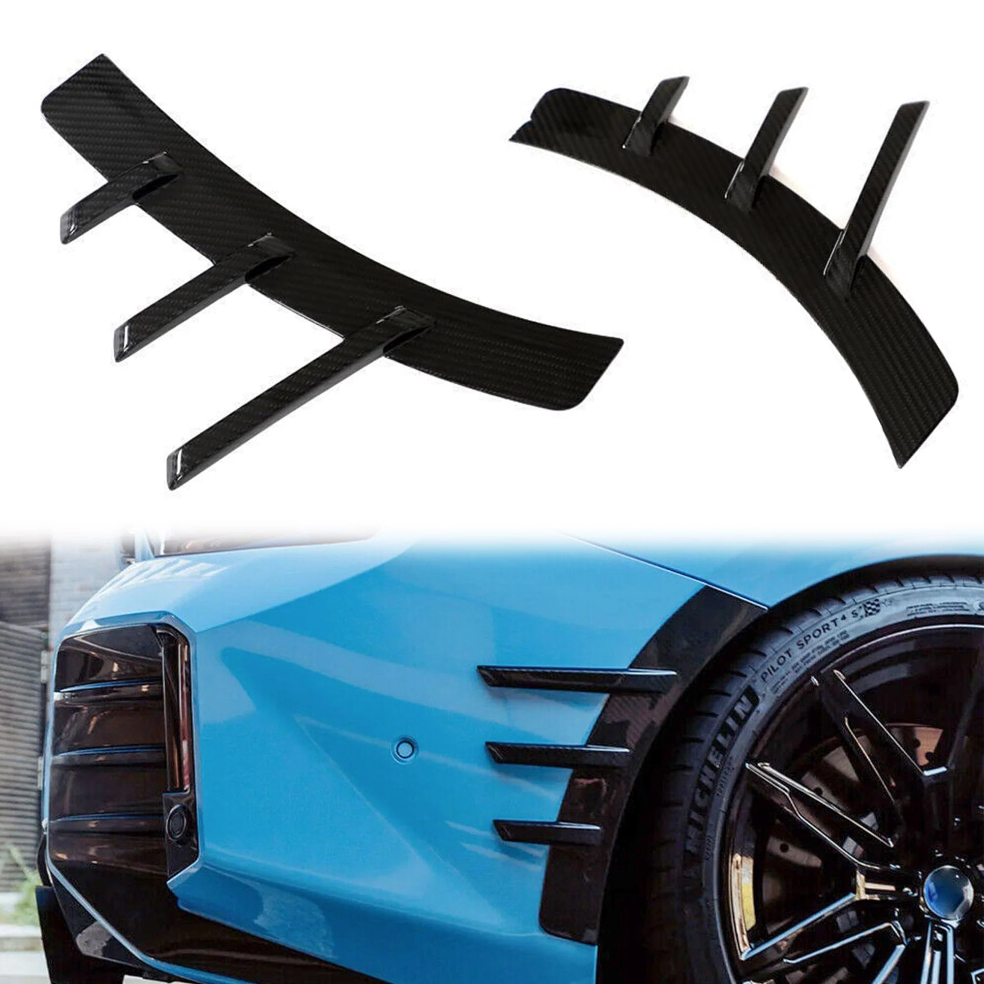 Dry Carbon Fiber Front & Rear Fender Arch Trims for BMW G87 M2 Coupe 2023 2024 - Image 14