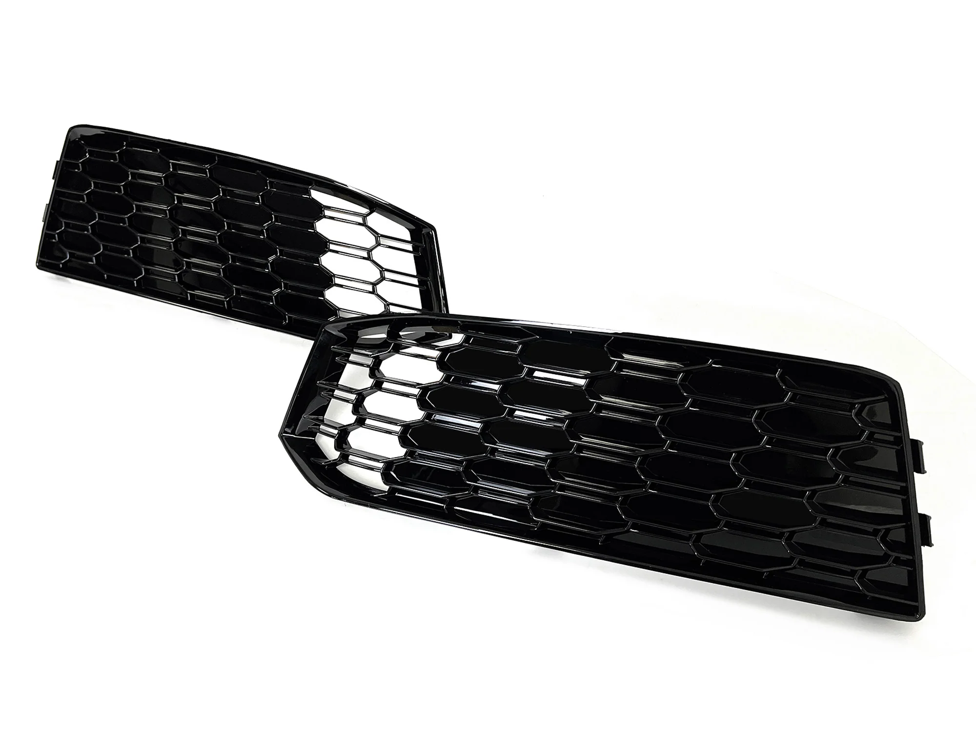 Pair For 2017 2018 2019 Audi A4 B9 S-line S4 Fog Light Grille Honeycomb Mesh Grill Cover - Image 6