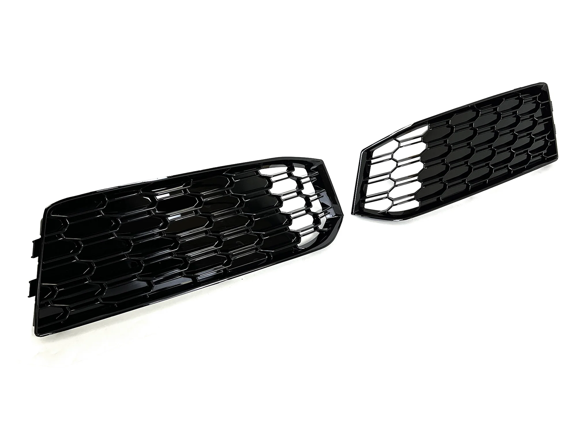 Pair For 2017 2018 2019 Audi A4 B9 S-line S4 Fog Light Grille Honeycomb Mesh Grill Cover - Image 7