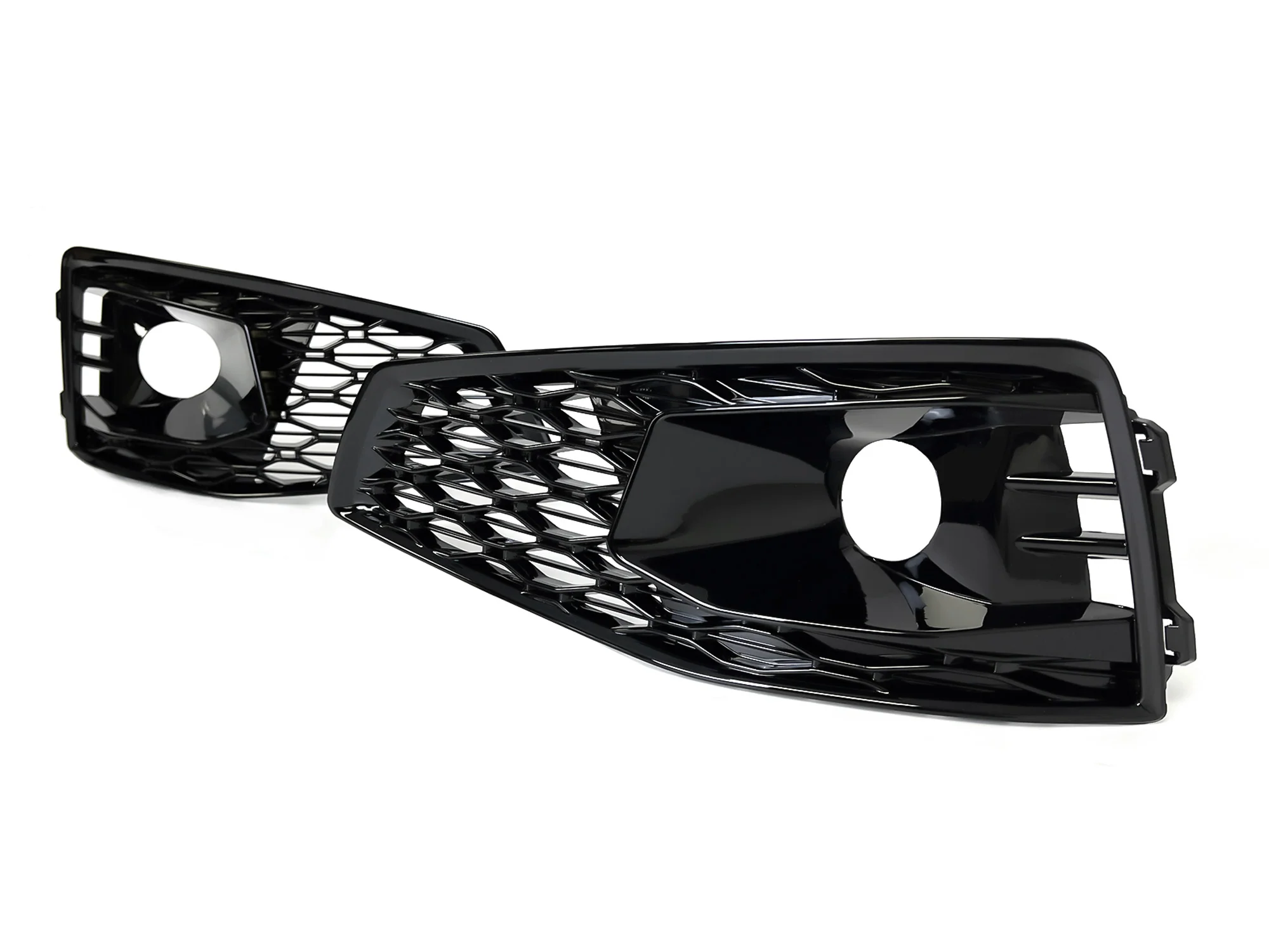 Gloss Black Fog Light Cover Grille Covers for Audi A4 S4 B9 2020-2023 2024 - Image 5