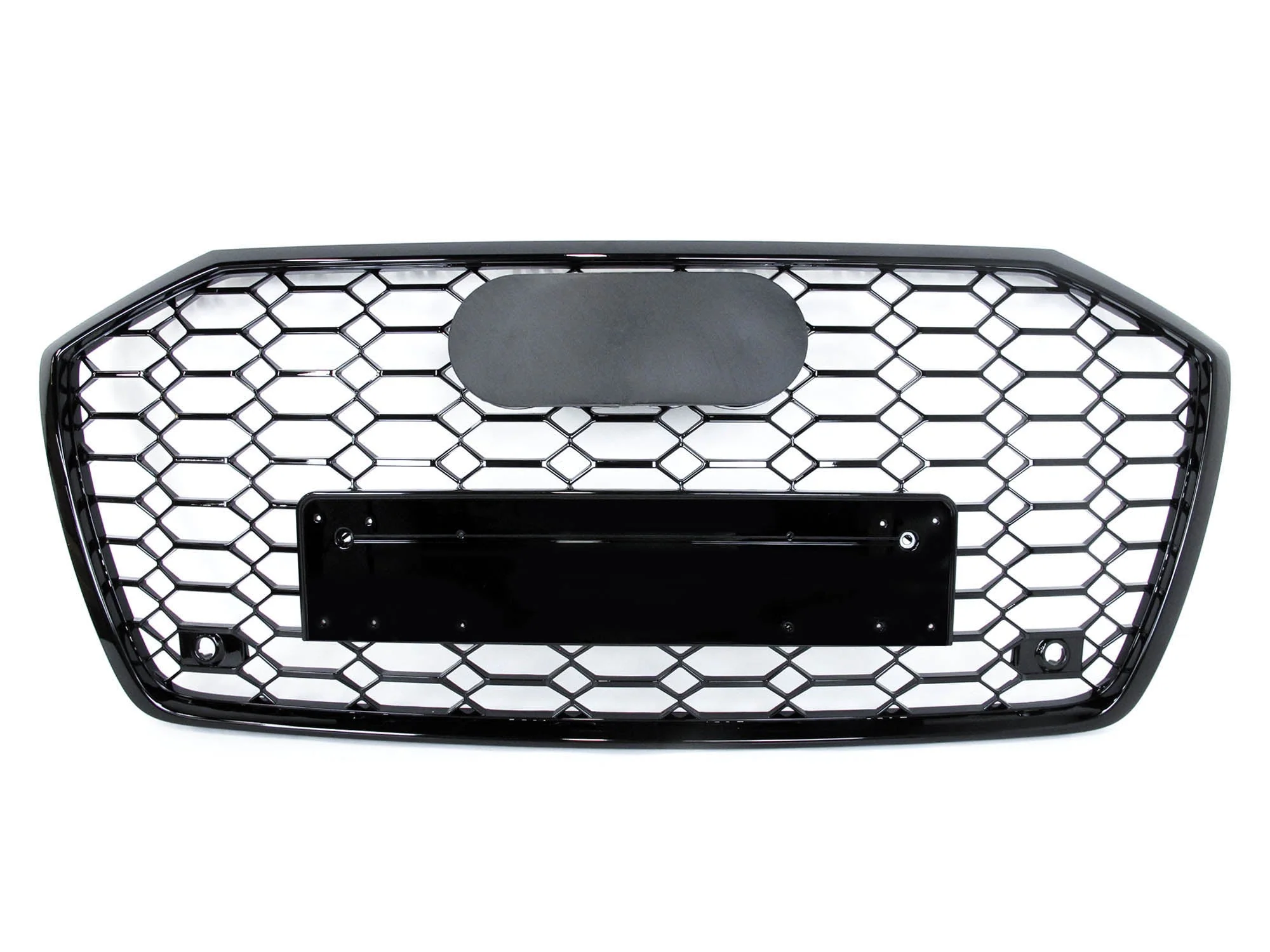 Gloss Black Honeycomb Front Grille for Audi A6 C8 S6 2019-2025 - Image 5