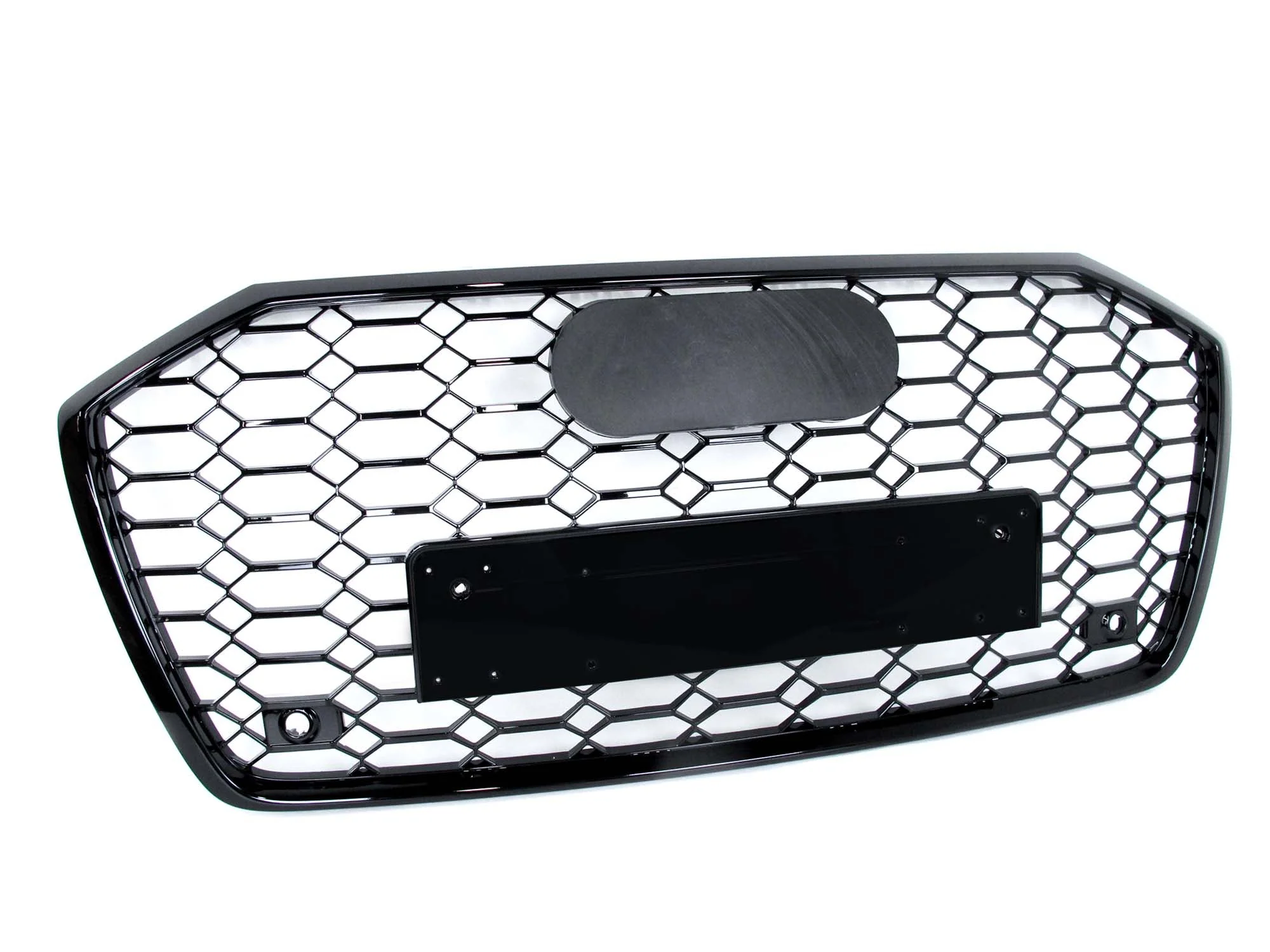 Gloss Black Honeycomb Front Grille for Audi A6 C8 S6 2019-2025 - Image 6