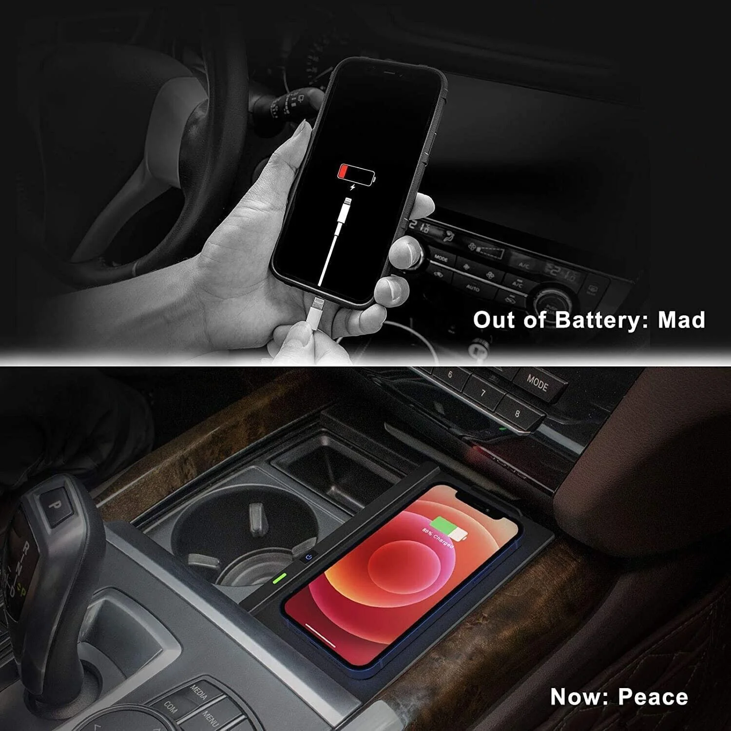 Wireless Charger Cell Phone Qi Charging Station Pad for 2014-2018 BMW X5 F15 X6 F16 - Image 7