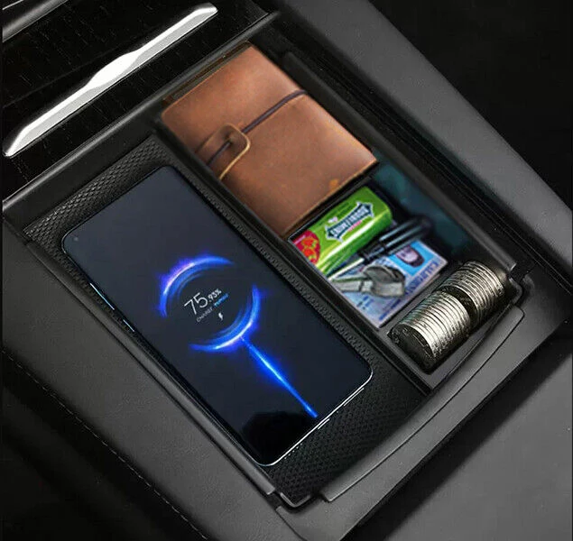 Wireless Charger Qi Charging Pad Center Organizer Storage Box for Tesla Model S X 16-20 - Image 4
