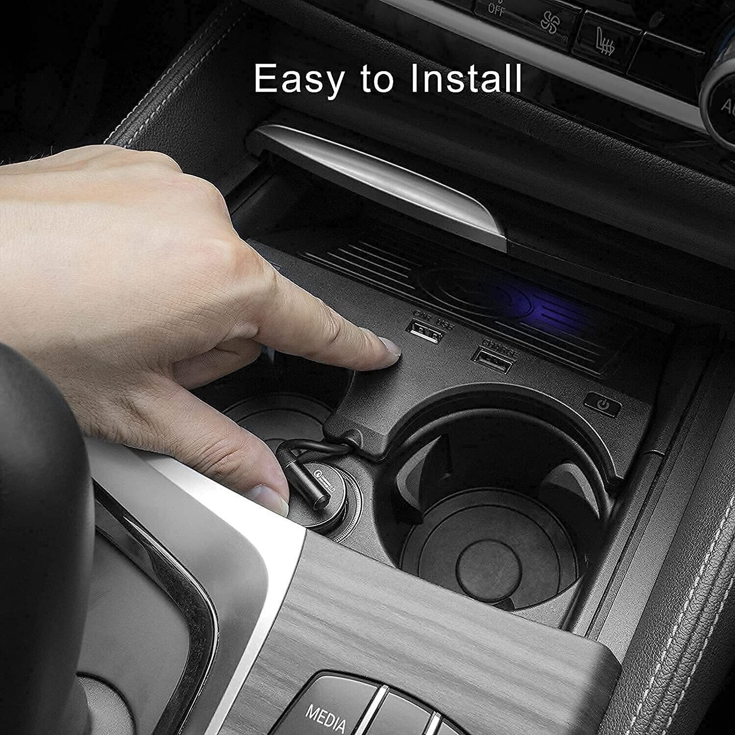 Wireless Charger Qi Charging Station for BMW 520i 530i 540i 550i M5 2018-2023 - Image 3